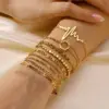 Wholesale PVD Coated Real Gold Plated 18K Gold Geometric 201 Stainless Steel IG Style Casual Simple Style Waterproof Non Tarnish 201 Stainless Steel Bracelets