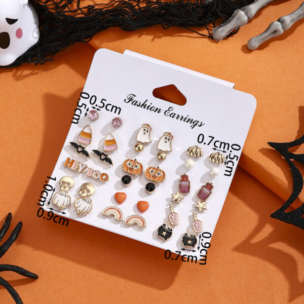 oly-14f59a44a0feea0bb27d94adbbb5957a Wholesale A Variety of Halloween Ghost Festival Ghost Pumpkin Bat Funny Oil Dripping Pendants DIY Alloy Jewelry Clothing Accessories