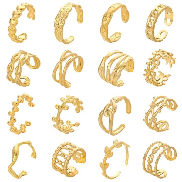 Simple Style Star Heart Shape Stainless Steel Plating Open Ring 1 Piece