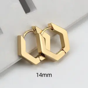 Hexagonal Golden 14mm One Piece