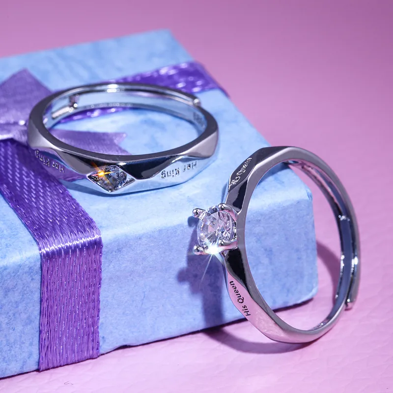 Wholesale Fashion Round Copper Inlay Zircon Rings 1 Piece