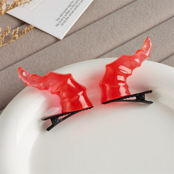 Wholesale devil horns elves cute anime headdress edge clip Halloween 3.8*2*3.8cm