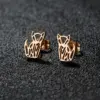Wholesale PVD Coated 18K Gold Real Gold Plated Animal Notes 304 Stainless Steel Cute Simple Style Waterproof Non Tarnish Ear Studs