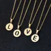 Wholesale Jewelry Simple Style Letter Stainless Steel 18K Gold Plated Plating Necklace