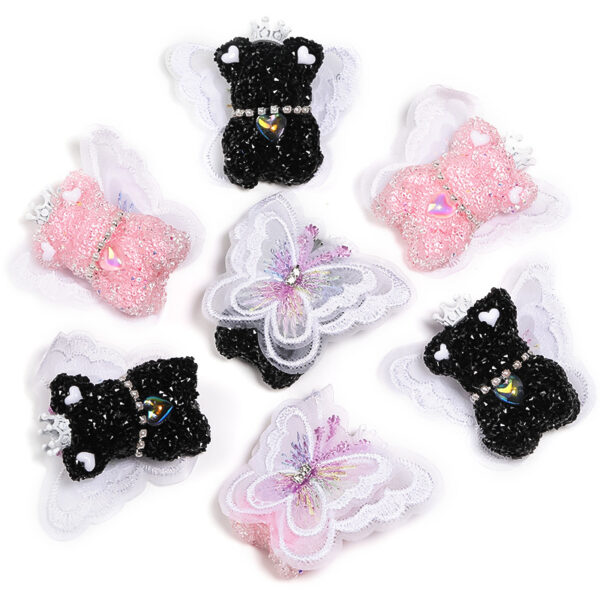 Wholesale beaded accessories wings bear sugar beads full diamond beads
