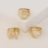 Fashion New Style Copper 26 English Letter Ring