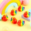 oly-153741bcfc4dd7cc8cbe347a09b3a19f Wholesale Cross-Border New Product Cute Rainbow Duck Swimming Pool Party Decoration Duck Desktop Ornaments Little Yellow Duck Holiday Gifts