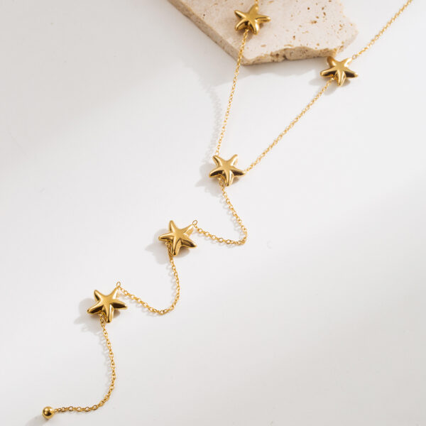 oly-153e7c1570cd7cf098f7f70580015efd Wholesale Korean style geometric double-layer necklace for women, luxurious titanium steel, colorfast design, unique clavicle chain, elegant and versatile accessory.