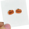 Wholesale Thanksgiving turkey pumpkin text autumn sparkling earrings