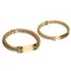 Wholesale Fashion Geometric Titanium Steel Plating Bracelets