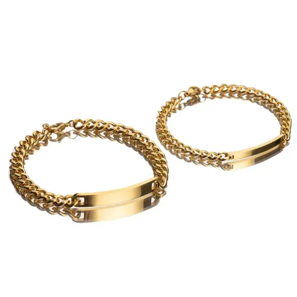 Wholesale Fashion Geometric Titanium Steel Plating Bracelets