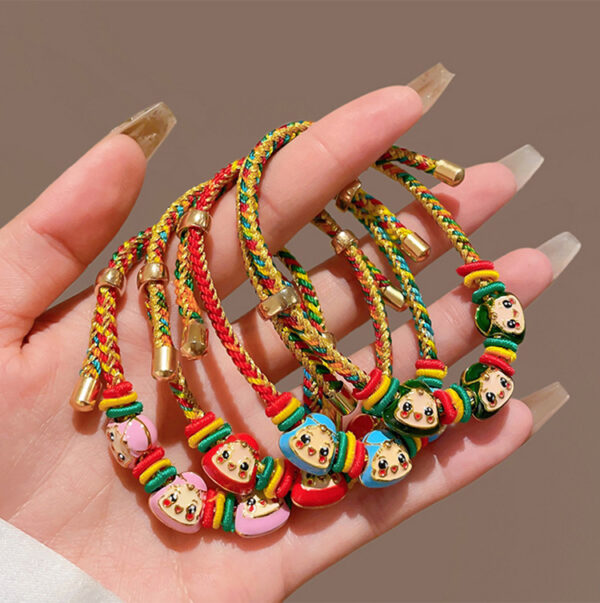 Wholesale Five-colored rope woven rice dumpling ethnic style bracelet
