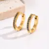 Wholesale PVD Coated Real Gold Plated 14K Gold Round 304 Stainless Steel Elegant Waterproof Non Tarnish 304 Stainless Steel Hoop Earrings