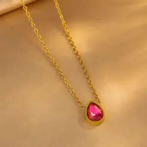 Multicolor-Golden Yellow / One Size / Rose Red Necklace
