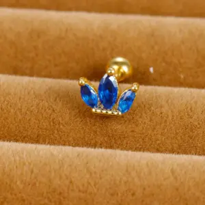 9 Gold Blue Diamond 1 Piece