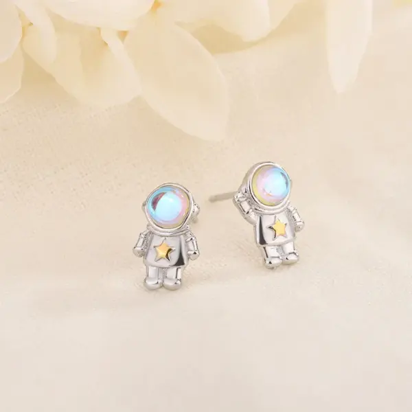 Wholesale Fashion Technology Copper Plating Ear Studs 1 Pair