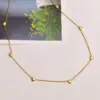 Wholesale Stainless Steel Heart Shape PVD Coated Gold Plated Casual Simple Style Waterproof Non Tarnish Plating Curb Chain Gold Necklace