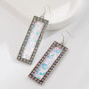 Wholesale European and American Cross-Border Western Style Diamond-Encrusted Pink Turquoise Sequin Leopard Print Leather Earrings New Retro Elegant Earrings for Women