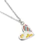 Wholesale Jewelry Fashion Heart Titanium Steel Epoxy Pendant Necklace