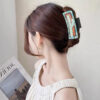 Wholesale Western Style Cactus Cow Head Leather Hairpin Women Grab Clip
