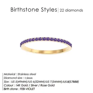 2 Month Purple Roland-Gold / Circumference 57mm-US8
