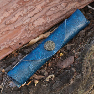 Blue carved
