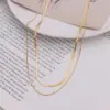 Wholesale Retro Style Double Layer Snake Bone Chain Necklace Titanium Steel Jewelry