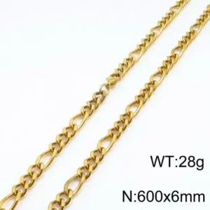 Gold 600 * 6mm = Necklace KN197210-Z