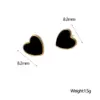 Wholesale 304 Stainless Steel Heart Shape PVD Coated 18K Real Gold Plated 18K Gold Sweet Simple Style Streetwear Waterproof Non Tarnish Plating Ear Studs