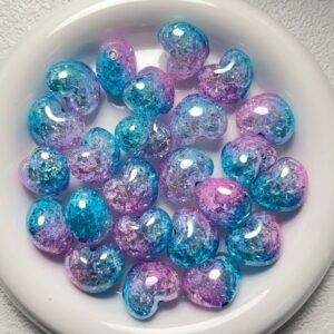 03-Blue and Purple / The size is about 22*19mm, the aperture is about 2.7mm