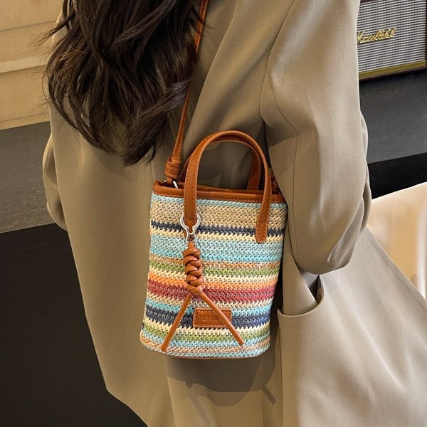 Wholesale Fashion Mobile Phone Bag 2024 New Summer High-end Texture Casual All-match Simple Contrast Color rtable Shoulder Crossbody Bag
