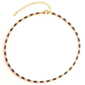 Black Necklace / 18K