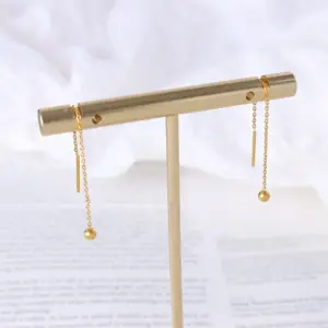 Wholesale PVD Coated Real Gold Plated 18K Gold Geometric 304 Stainless Steel Waterproof Non Tarnish Earrings