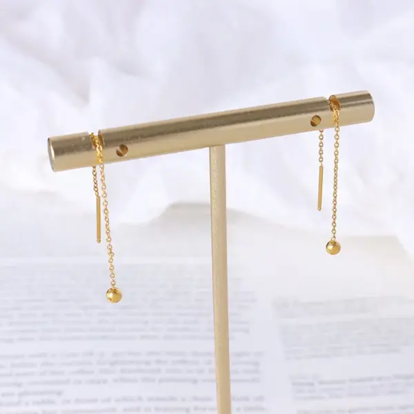 Wholesale PVD Coated Real Gold Plated 18K Gold Geometric 304 Stainless Steel Waterproof Non Tarnish Earrings