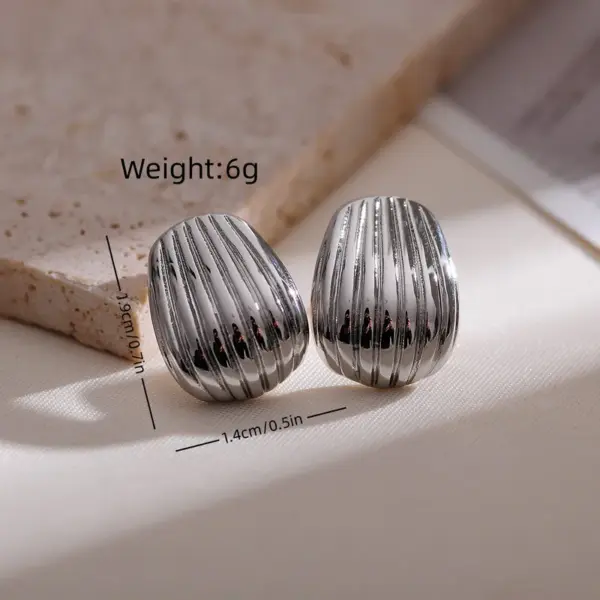 Wholesale PVD Coated Gold Plated Geometric Stainless Steel IG Style Waterproof Non Tarnish Ear Studs