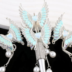 Wholesale Pearl tassel butterfly rhinestone ball can be threaded with straight-hole beads