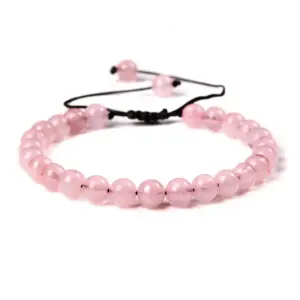 Pink crystal / 6mm (Stretchable)