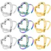 Wholesale PVD Coated Real Gold Plated Heart Shape 304 Stainless Steel Simple Style Waterproof Non Tarnish Rings