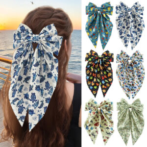 Wholesale New Turtle Hairpin Holiday Style Bow Streamer Spring Clip Whale Shark Ocean Series Hairpin Hair Accessories