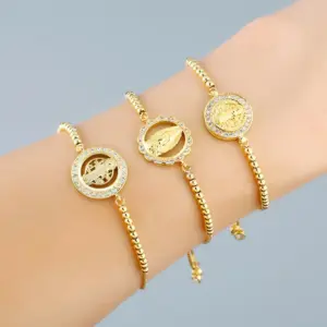 Copper Geometric Artificial Gemstones Copper Bracelets