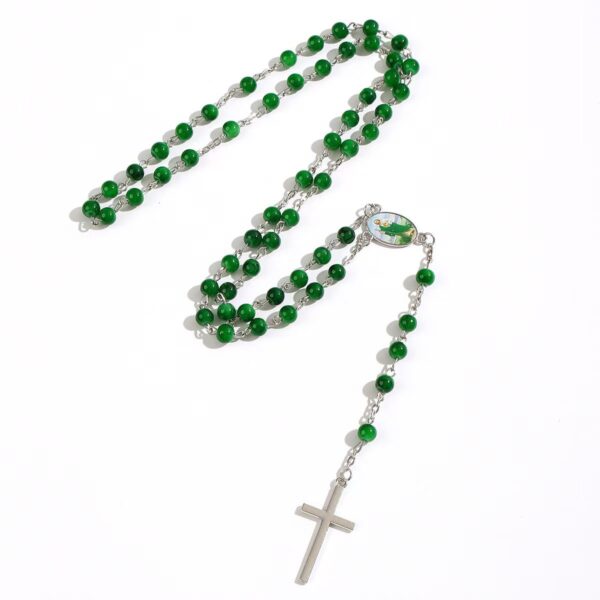 Wholesale 6mm brushed bead cross necklace
