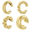 1 Pair Casual Vintage Style Simple Style C Shape Plating Copper 18k Gold Plated Earrings