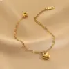 Wholesale Jewelry Sweet Simple Style Classic Style Heart Shape Titanium Steel Plating Bracelets Earrings Necklace
