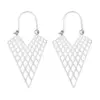 Wholesale PVD Coated Triangle Titanium Steel Exaggerated Waterproof Non Tarnish 304 Stainless Steel Earrings