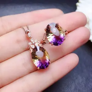 Wholesale Jewelry Fashion Geometric Ocean Copper Artificial Gemstones Diamond