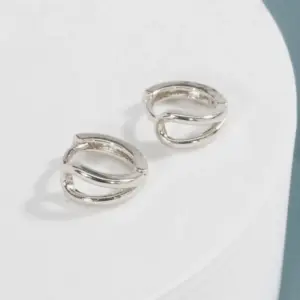 20# D0070 Ring Ear Clip / Silver