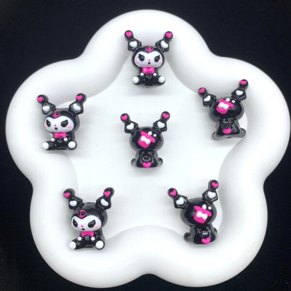 Wholesale Purple Black Series Cartoon Beads