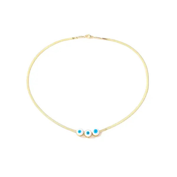 Wholesale Novelty Geometric Eye Stainless Steel Necklace