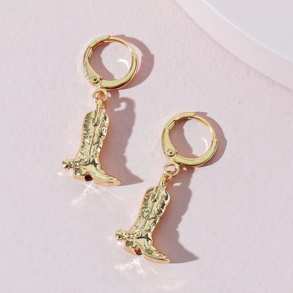 Wholesale Western Cowboy Alloy Boots Earrings
