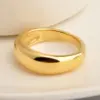 Wholesale PVD Coated Real Gold Plated 18K Gold Solid Color Stainless Steel Simple Style Waterproof Non Tarnish Rings